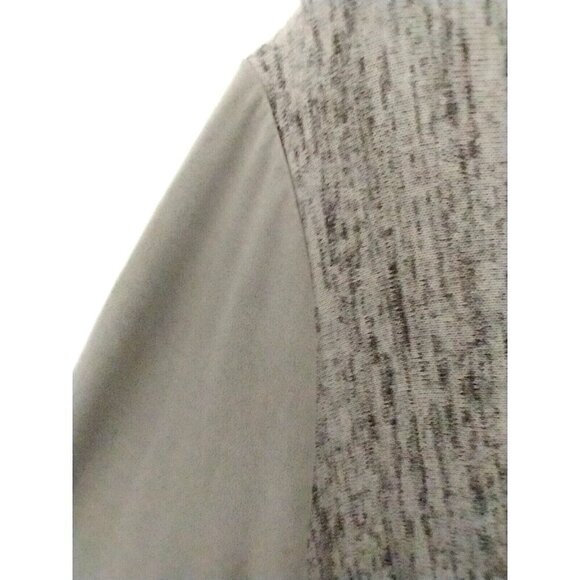 LOGO Lori Goldstein Gray Heather Asymmetrical Hem Full Zip Cardigan Pockets - XL - Picture 5 of 9